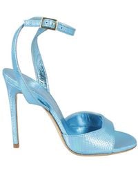 Giampaolo Viozzi - High-Heeled Ankle Strap Sandals With Detail - Lyst