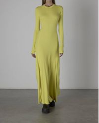 Enza Costa - Silk Rib Paneled Flare Dress - Lyst