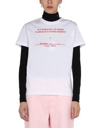 Raf Simons - Graphic Logo Print T-Shirt - Lyst
