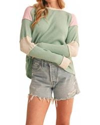 AEMI + CO - Sage Colorblock Long Sleeve Top - Lyst