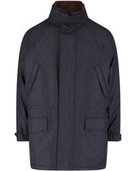 AURALEE - Structured High Collar Jacket - Lyst