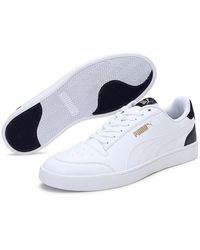 PUMA - Suffle Faux Leather Lifestyle Casual And Fashion Sneakers - Lyst