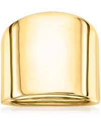 Ross-Simons - Italian 14Kt Wide Polished Ring - Lyst