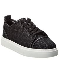 Christian Louboutin - Adolon Junior Jacquard Canvas & Leather Sneaker - Lyst