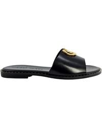 Madison Maison - Horse Shoe Buckle Leather Flat Sandal - Lyst