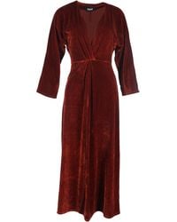 Reformation - Deep Neck Midi Long Sleeve Dress - Lyst