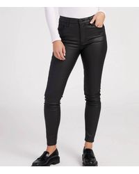 Kut From The Kloth - Mia Coated High Rise Fab Ab Toothpick Skinny 5 Pocket Jeans - Lyst