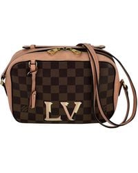 Louis Vuitton - Crossbody Santa Monica Damier Ebene Pink Leather Bag N40179 Preowned - Lyst