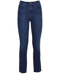 Mother - The Rascal Ankle Snippet Cotton Jeans - Lyst