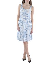 Connected Apparel - Petites Chiffon Floral Cocktail And Party Dress - Lyst