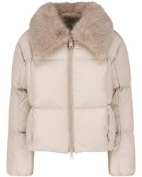 Herno - Down Puffer Jacket With Oversized Fur Collar - Lyst