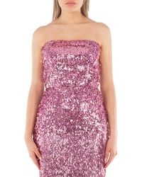ROTATE BIRGER CHRISTENSEN - Ladies Sequin Crop Top - Lyst
