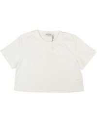Opening Ceremony - Chalk White Cotton Blank Oc Cropped T-shirt - Lyst