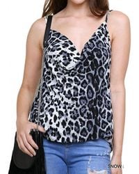 Umgee - Snow Leopard Tank Top - Lyst