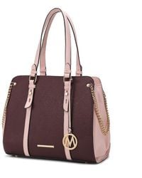 MKF Collection by Mia K - Amy Color Block Vegan Leather 's Tote Bag - Lyst
