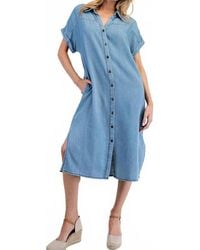 Eesome - Carolina Button Down Dress - Lyst