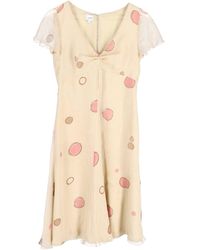 Armani - Collezioni Short Sleeve Dot-printed Dress - Lyst