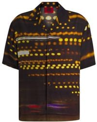 HUGO - X Rb Oversize-Fit Shirt With Racing Print - Lyst