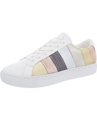 Kurt Geiger - Lane Stripe Leather Lifestyle Casual And Fashion Sneakers - Lyst