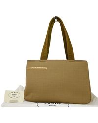 Prada - Canvas Tote Bag (pre-owned) - Lyst