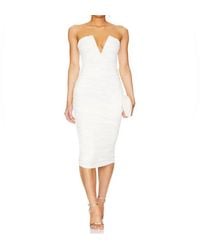 superdown - Vivienne Ruched Midi Dress - Lyst