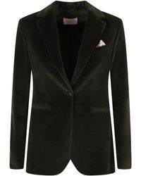 Circolo 1901 - Slim Single-Breasted Velvet Welt Pocket Jacket - Lyst