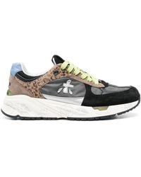 Premiata - Mased Leather Logo Sneakers - Lyst