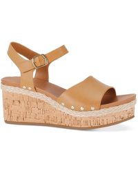 Style & Co. - Laceyyp Ankle Strap Sling Back Wedge Sandals - Lyst