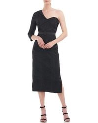 Kay Unger - One Shoulder Midi Cocktail And Party Dress - Lyst
