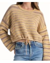 Elan - Striped Tie Front Sweater - Lyst