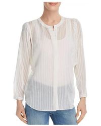 Joie - Rashelda Striped Sheer Long Sleeve Blouse - Lyst