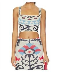 MISA Los Angles - Cora Cropped Sleeveless Top - Lyst
