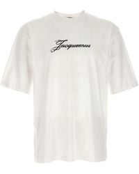 Jacquemus - Silk And Nylon Blend Crew Neck T-Shirt - Lyst