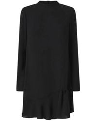 PINKO - Sleek Midi Dress With Ruffle Hem Detail - Lyst