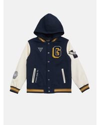 Guess - Lark Hooded Varsity Jacket (7-16) - Lyst
