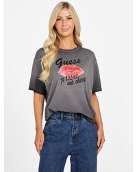 Guess - Vera Crewneck Rhinestone Tee - Lyst