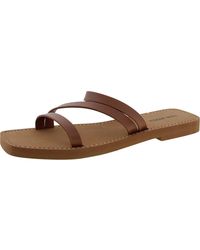 Steve Madden - Annabelle Strappy Faux Leather Slide Sandals - Lyst