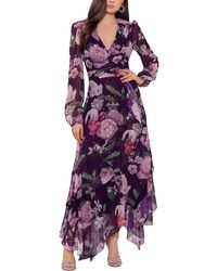 Xscape - Chiffon Floral Maxi Dress - Lyst
