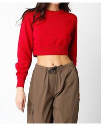 Olivaceous - Haille Cropped Sweater - Lyst