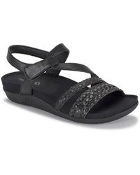 BareTraps - Jalen Faux Leather Ankle Strap Footbed Sandals - Lyst