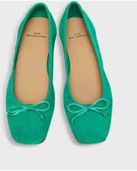 ANN MASHBURN - Square- Toe Ballet Flat Sandal - Lyst