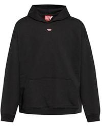 DIESEL - Relaxed Fit Hoodie With Embroidered Logo - Lyst