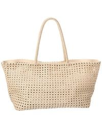 Madewell - Large Leather Caning Tote - Lyst