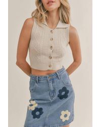 Sadie & Sage - Buttercup Button Up Tank - Lyst