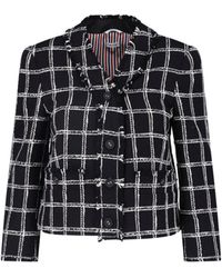 Thom Browne - Structured Wool-Cotton Blend Jacket For - Lyst