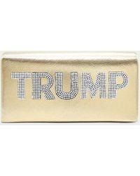 Fashnzfab - Trump Bling Studded Pointed Metallic Clutch Bag Evening Crossbody Bag - Lyst