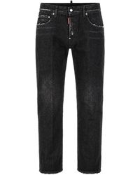 DSquared² - Cropped Distressed Denim Jeans With Five-Pocket Design - Lyst
