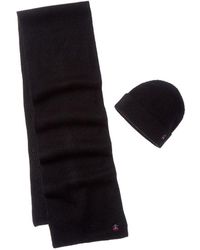 Brooks Brothers - 2Pc Wool & Cashmere-Blend Hat & Scarf Set - Lyst