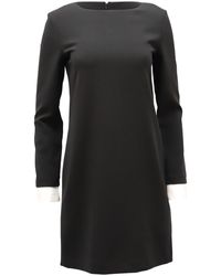 Theory - Long-sleeved Mini Dress With Bateau Neckline - Lyst