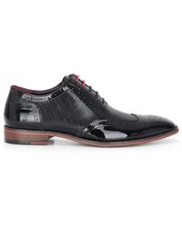 Justin Reess - Classic Patent Leather Lined Lace Up Brogue Formal Dress Shoe - Lyst